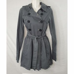 Free People Grey Trenchcoat